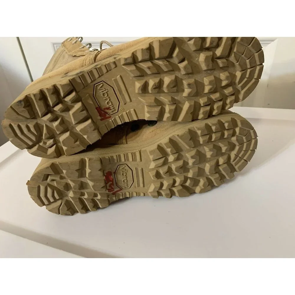 Vibram Men’s Sz 5W Desert Combat Work‎ Boots Tan